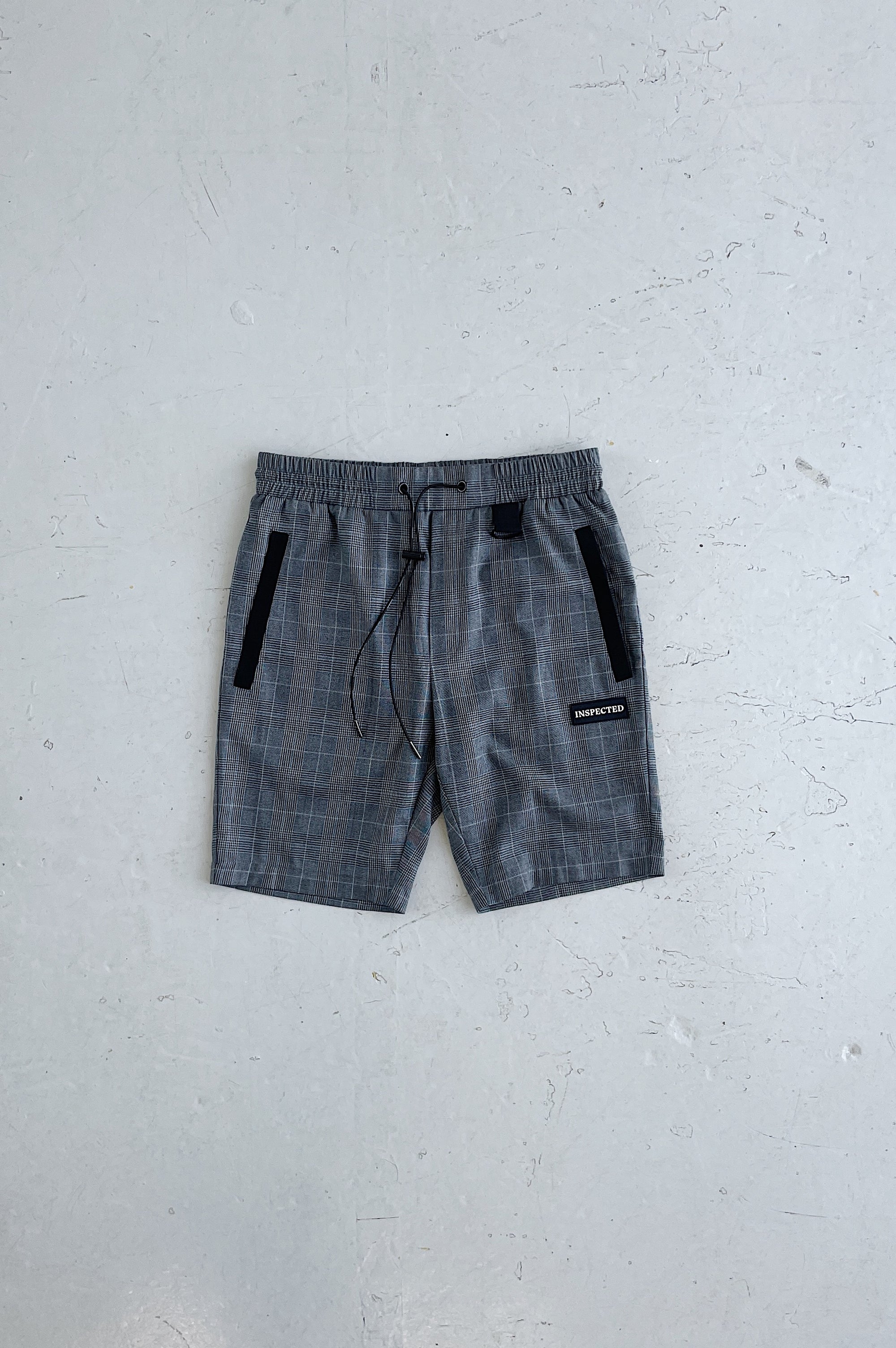SAMPLE SHORTS — CHECKED GREY (M 30")