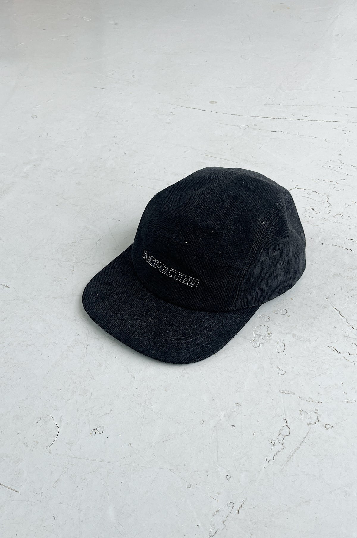 SAMPLE HAT — SUEDE BLACK 5 PANEL