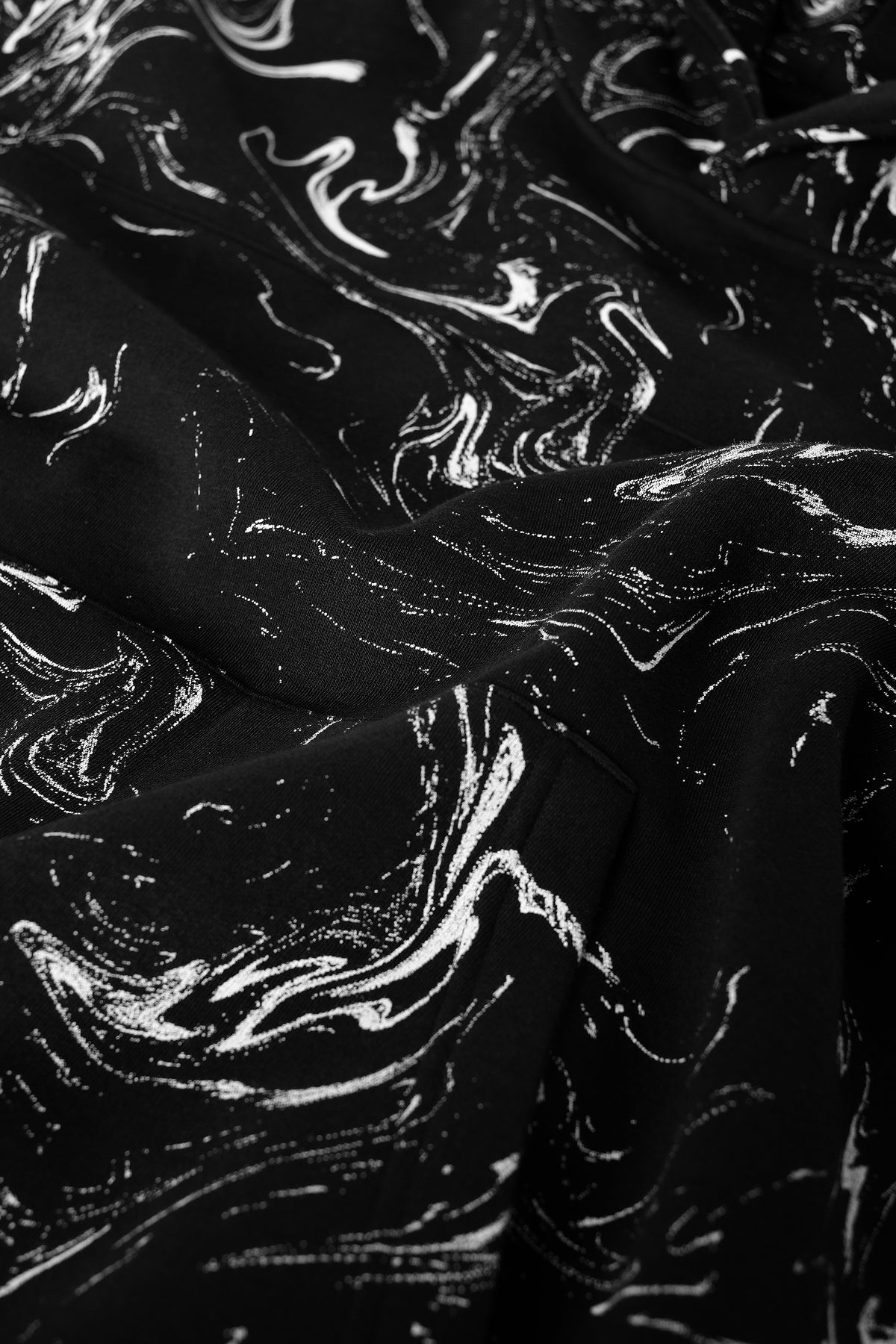 Marble Hoodie — Black