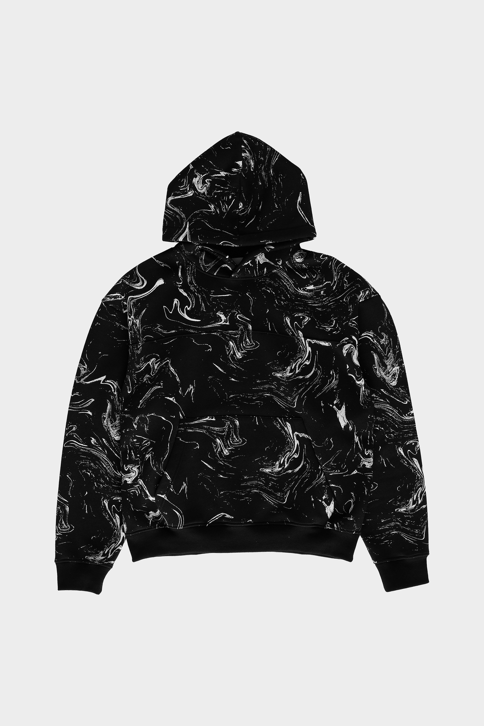 Marble Hoodie — Black