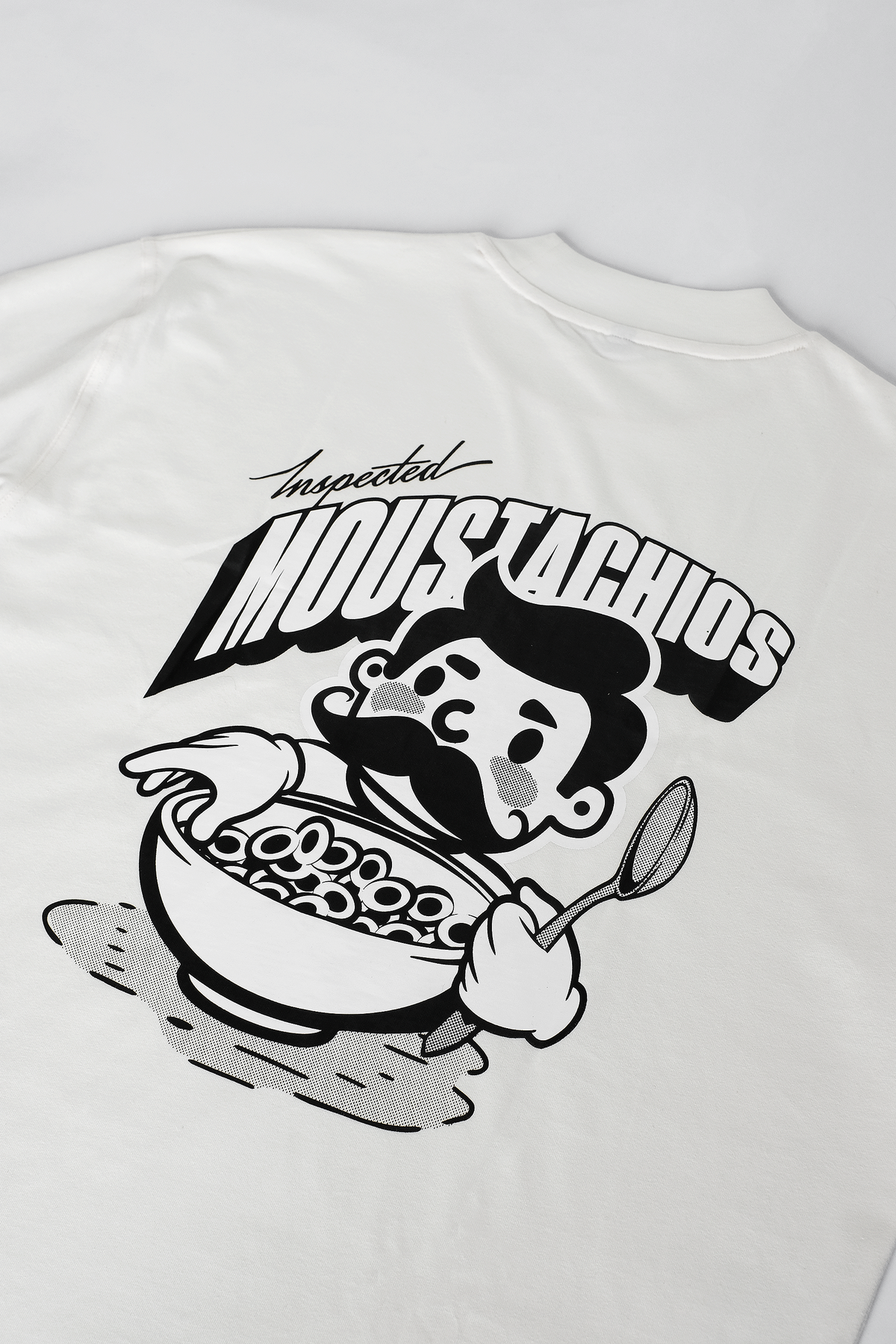 Moustachios Tee — Off-White