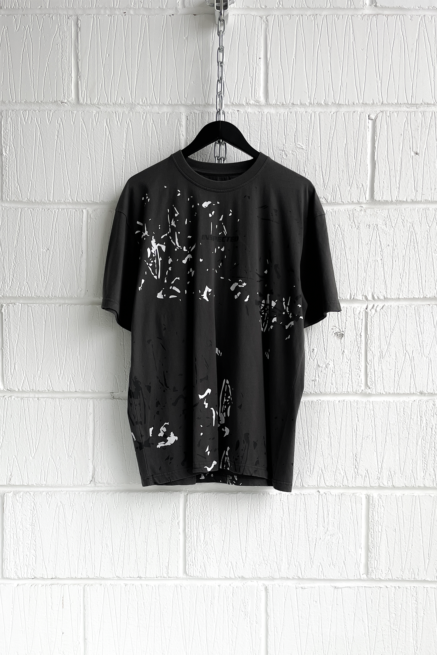 SAMPLE T-SHIRT —  SPLATTER DARK GREY (L)