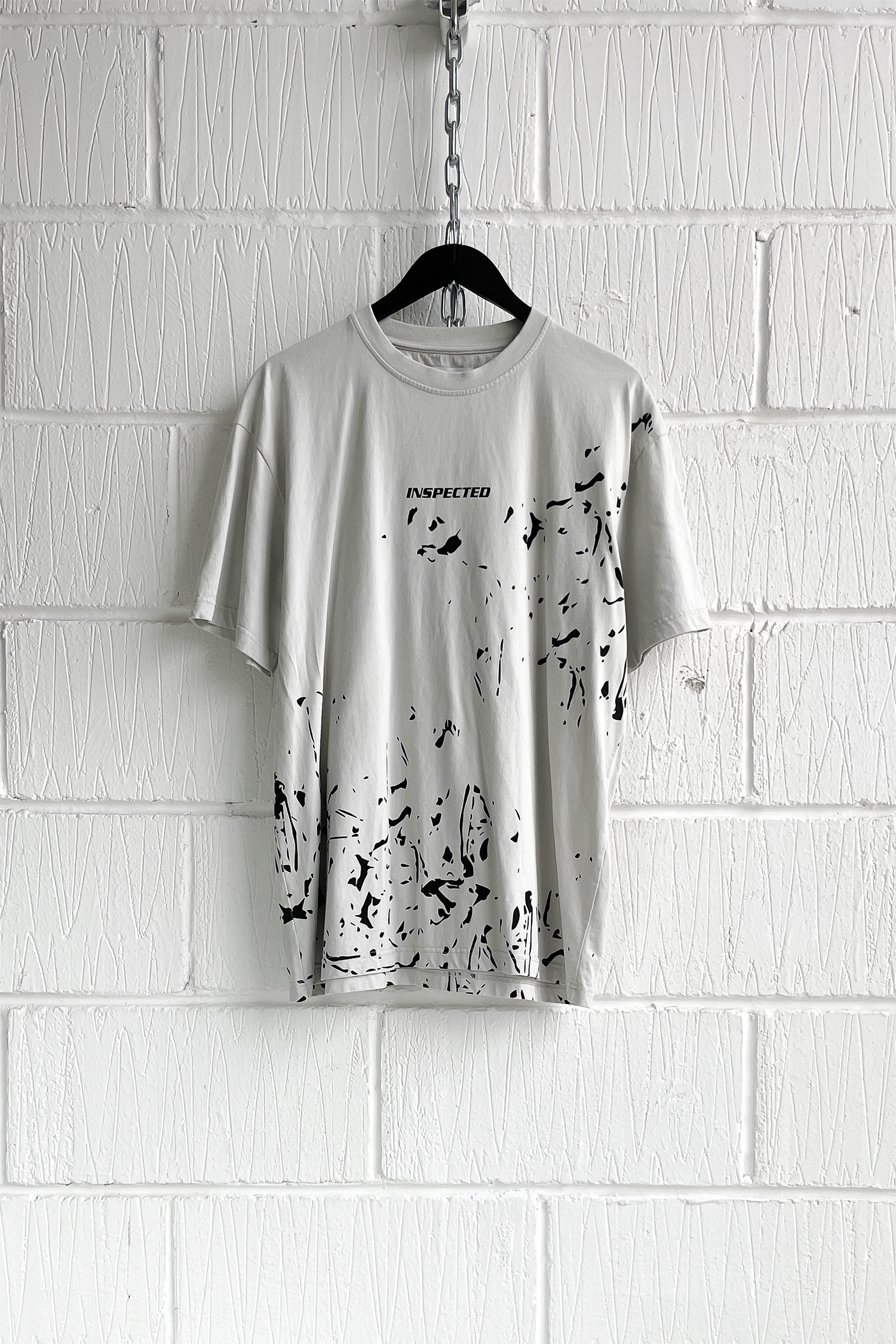 SAMPLE T-SHIRT —  SPLATTER SLATE GREY (L-XL)