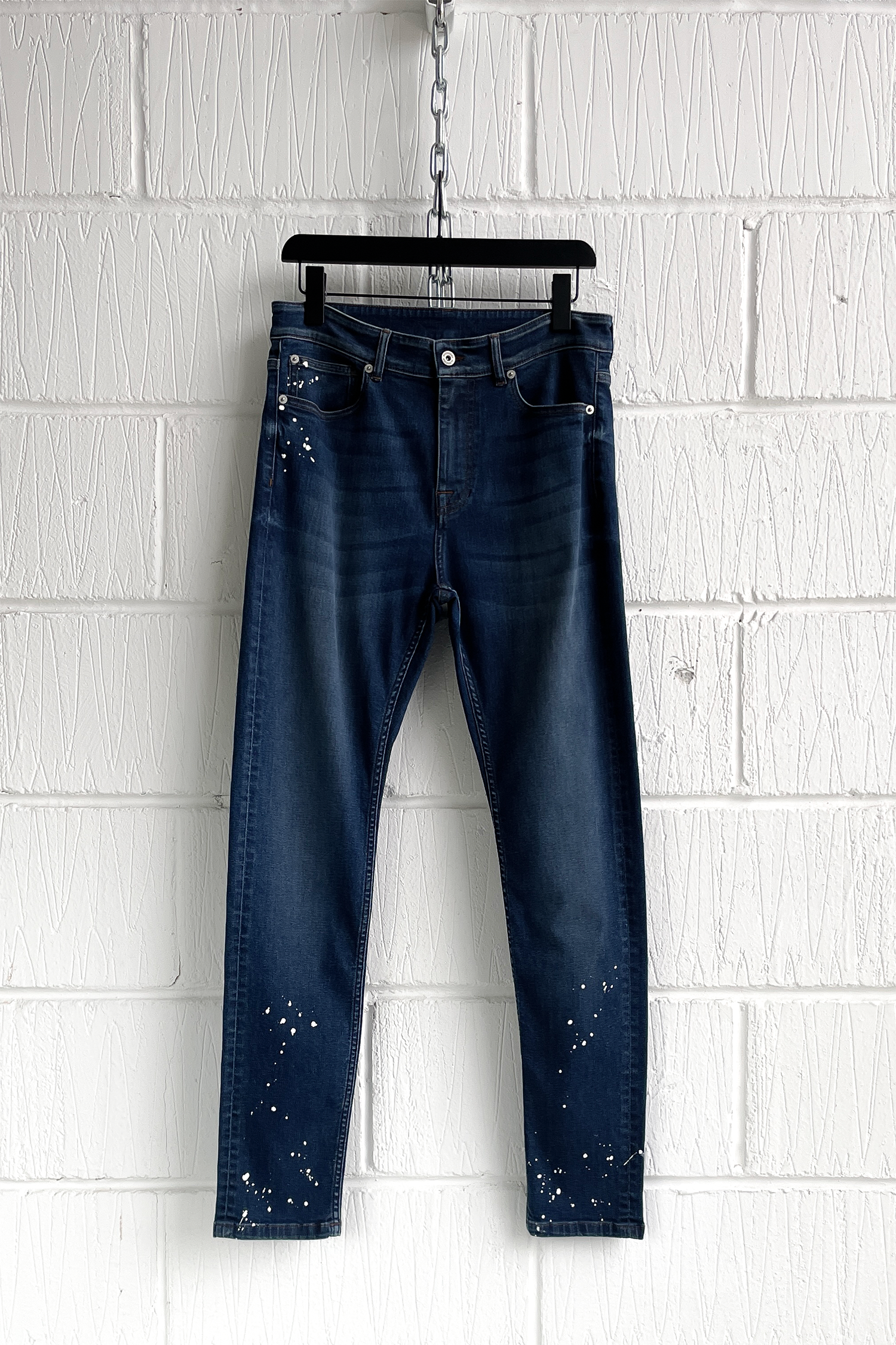 SAMPLE PANTS — DENIM SPLATTER (SKINNY FIT 32")