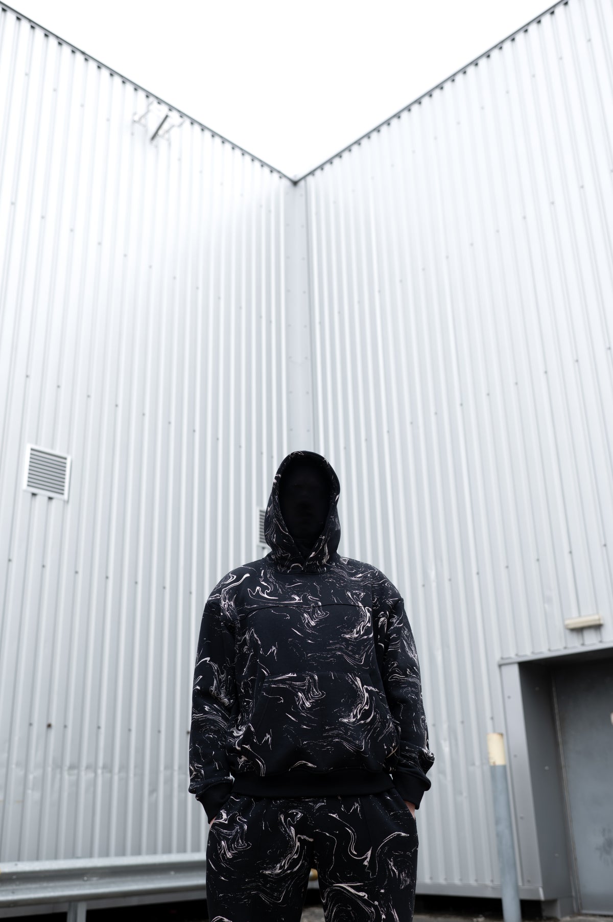 Marble Hoodie — Black