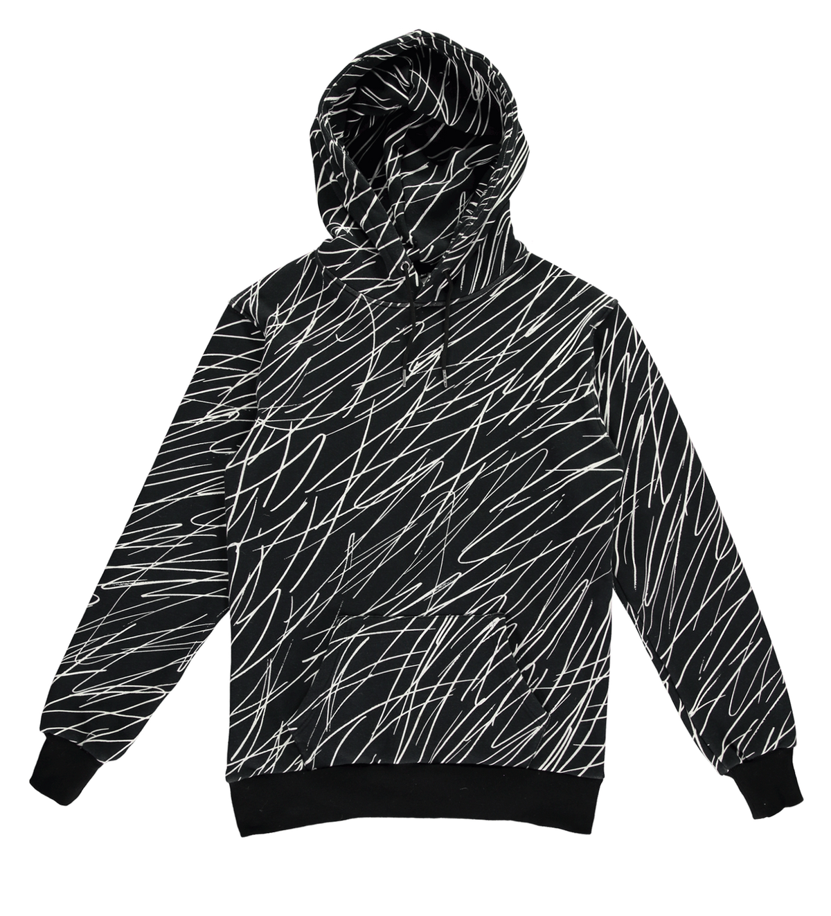 Scribble Hoodie — Black
