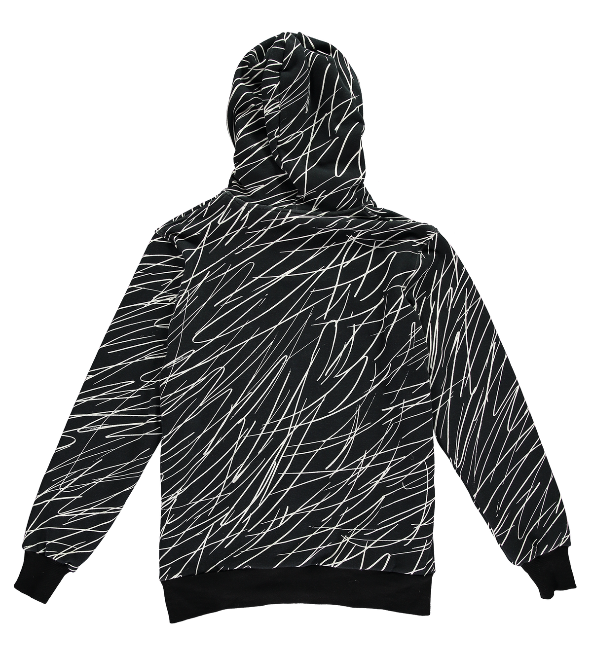Scribble Hoodie — Black