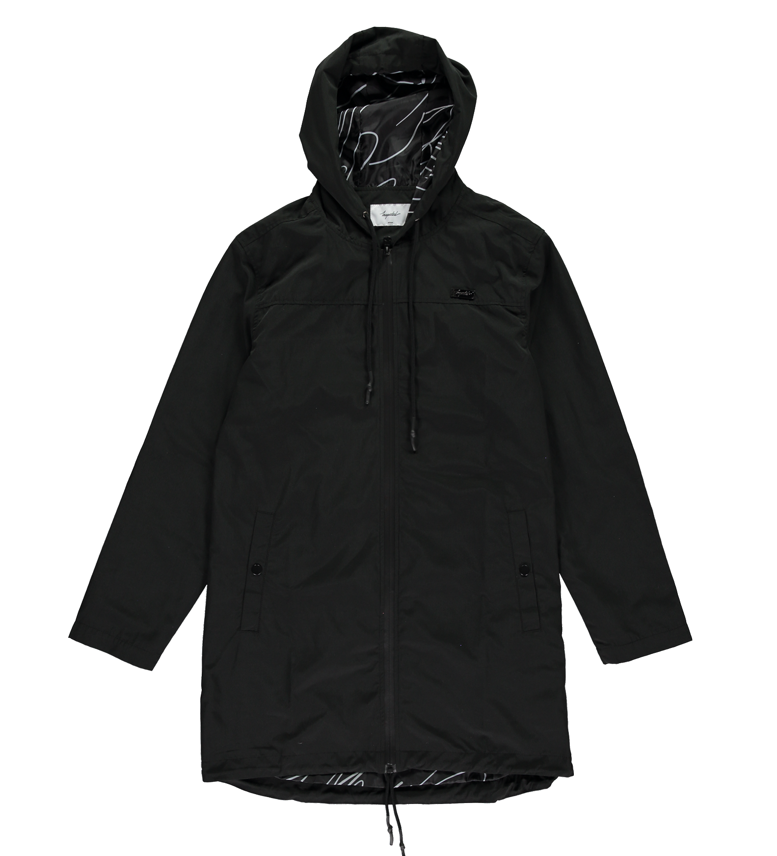 Scribble Raincoat — Black