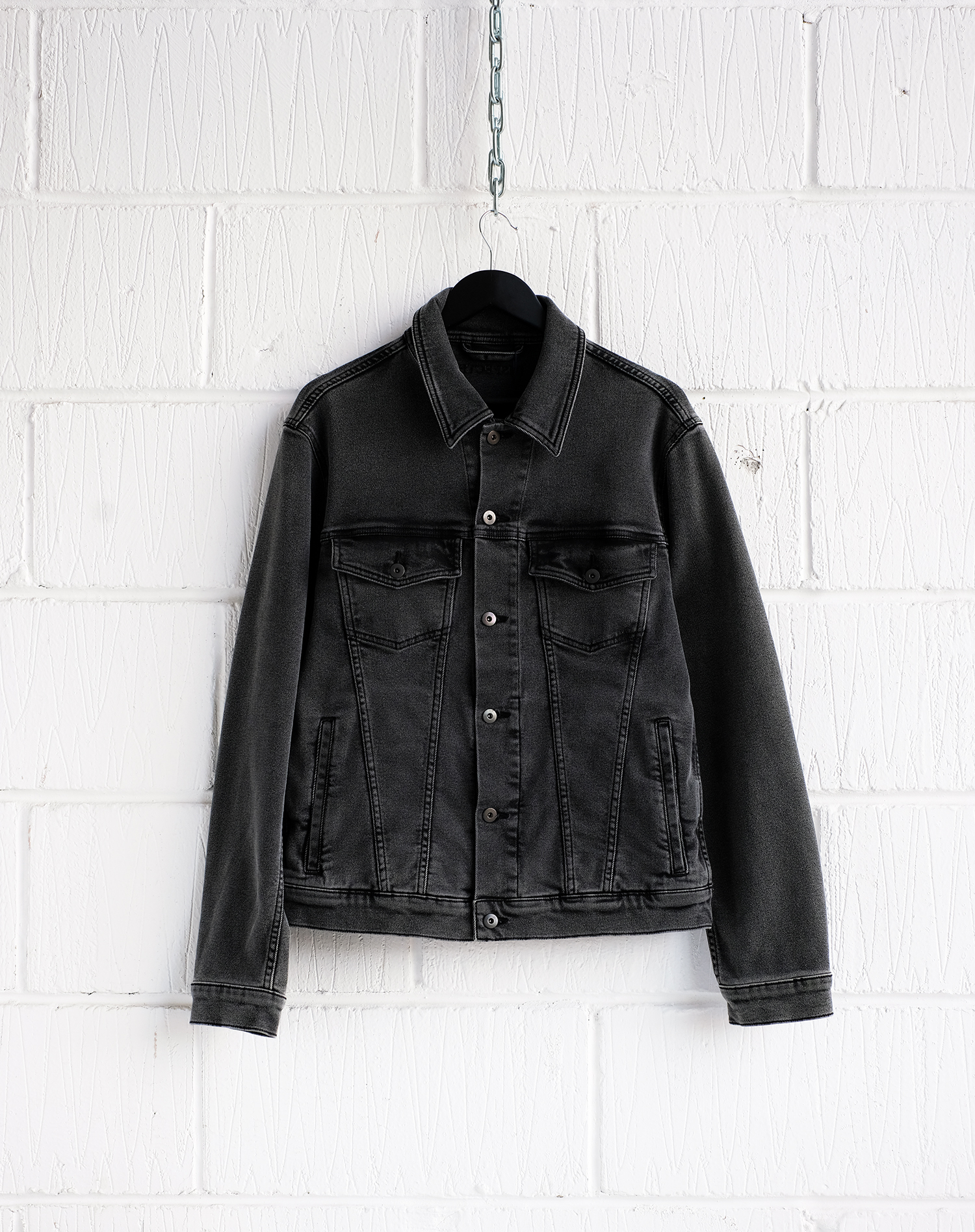 SAMPLE JACKET — GREY DENIM (M)