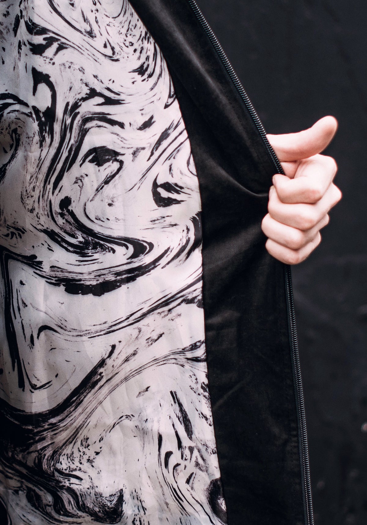Marble Raincoat — Black