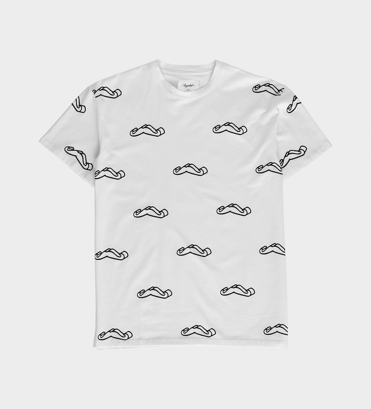 Moustache Tee — White