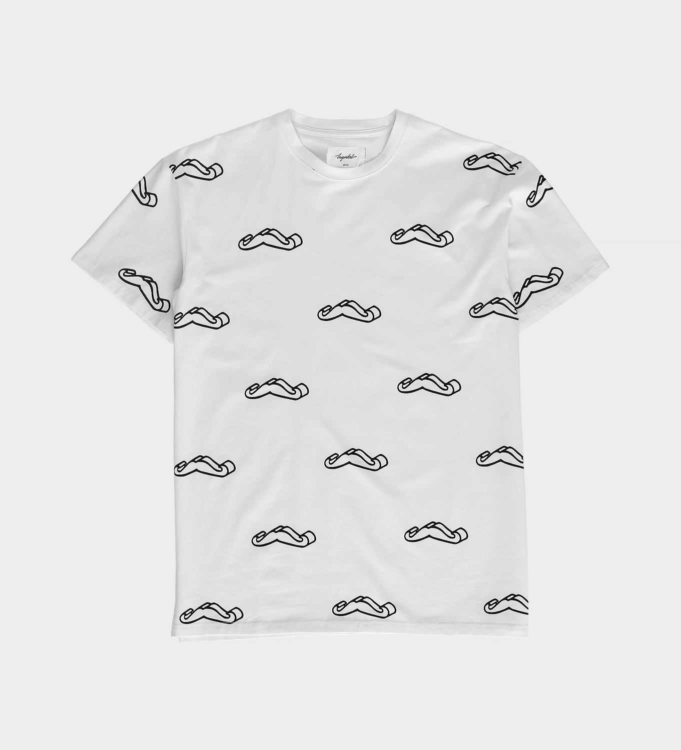 Moustache Tee — White