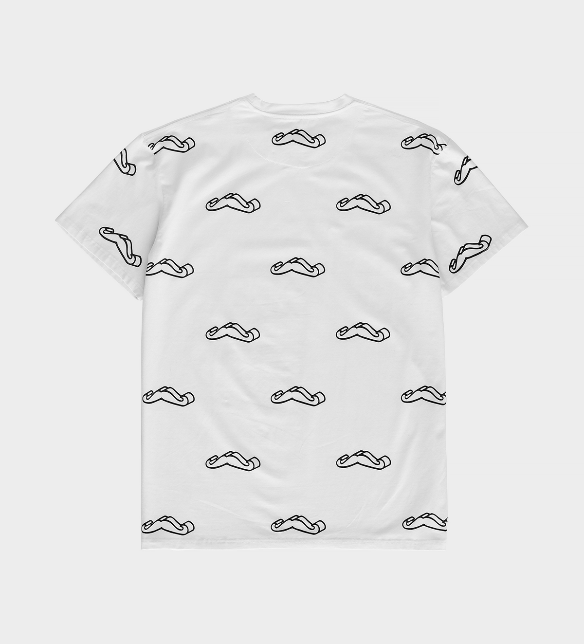 Moustache Tee — White