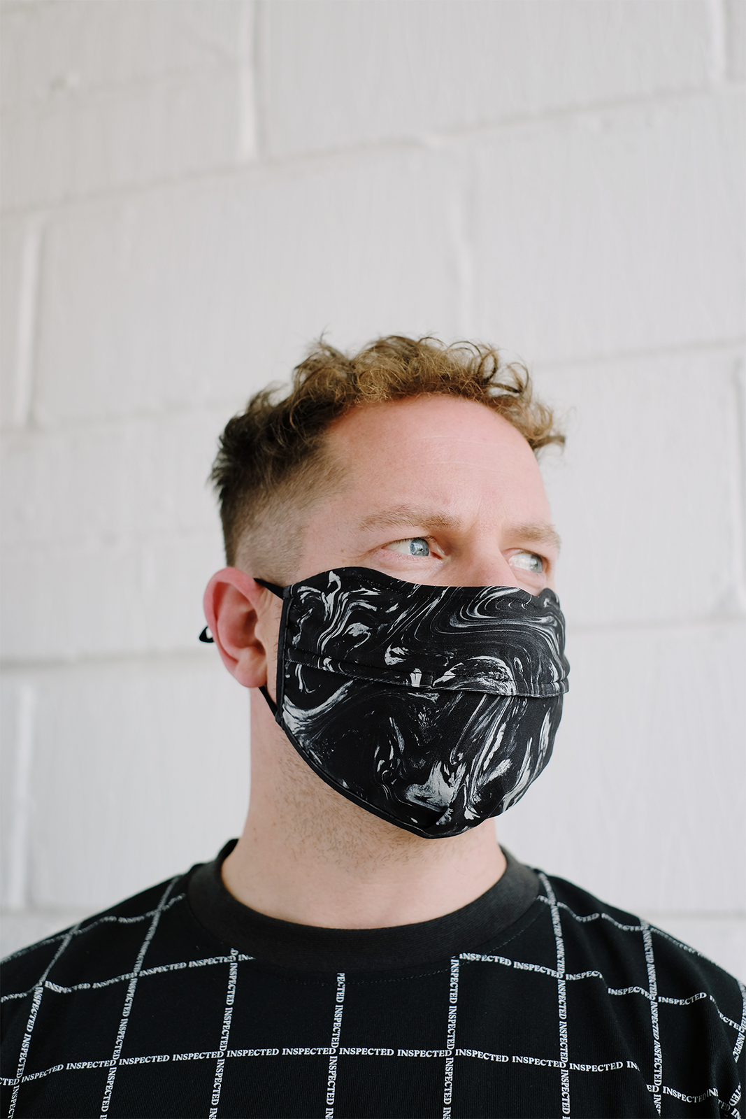 Marble Face Mask — Black