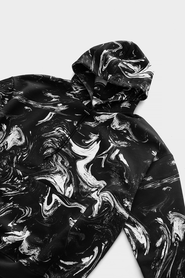Black Cracked Marble Men's Sweatshirt