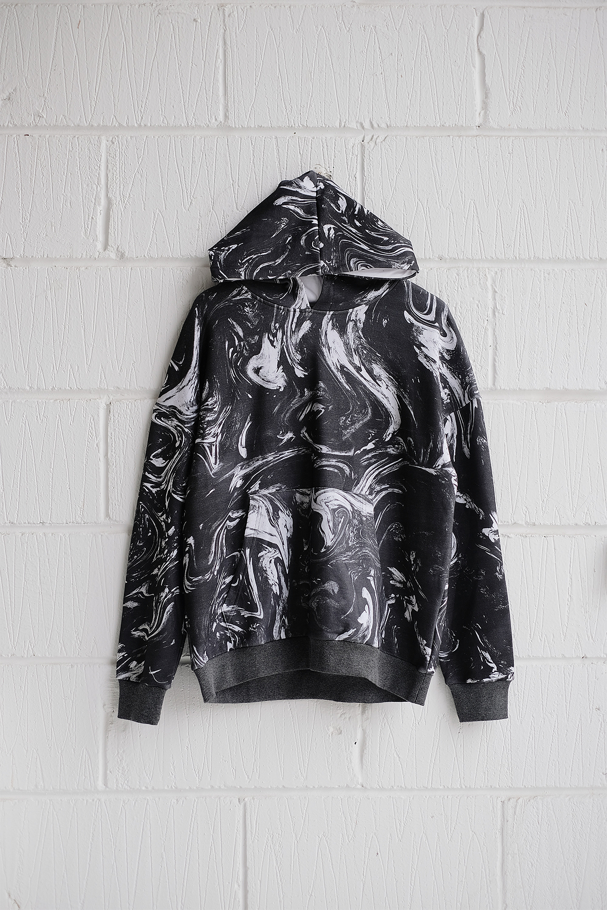 SAMPLE HOODIE — GREY MARBLE