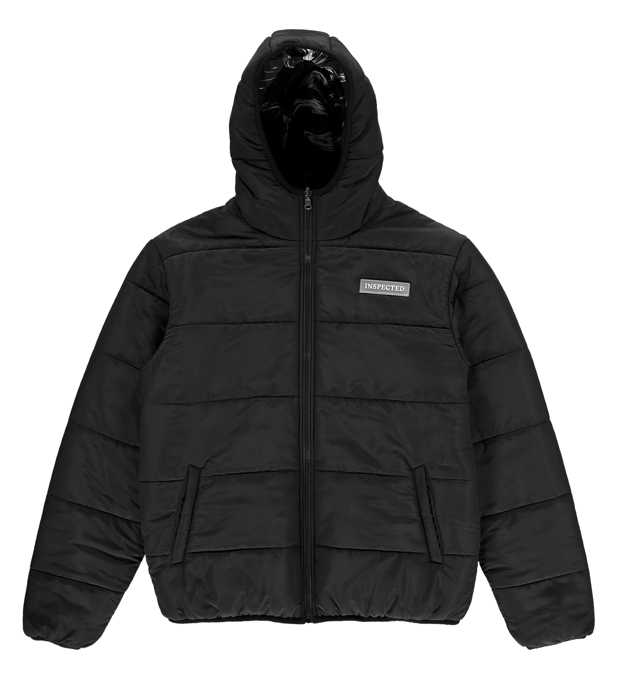 Reversible Puffer — Black/Marble